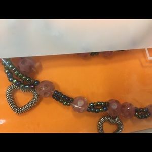 Necklace, bracelet, and earrings